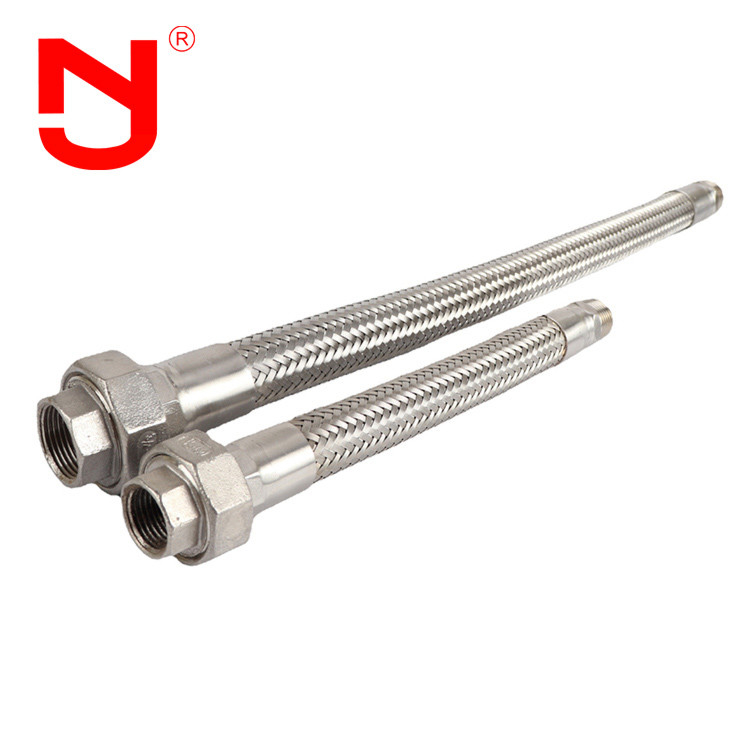 Stainless Steel Wire Braided Flexible Metal Hose Union Type Gas Pipe Fittings Sợi thép không gỉ