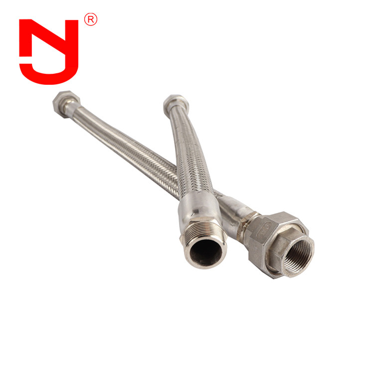 Stainless Steel Wire Braided Flexible Metal Hose Union Type Gas Pipe Fittings Sợi thép không gỉ