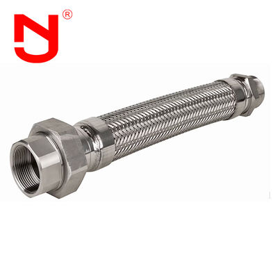 Ống mềm bện kim loại Inox 304/316 với kết nối kiểu Union để hấp thụ rung động