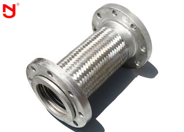 Ống bện bằng kim loại mặt bích, đầu nối linh hoạt bện Không rung tiếng ồn SS 304